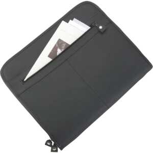 Alassio Reißverschlussmappe MILANO - A4, Lederimitat, schwarz