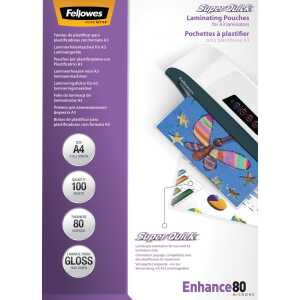 Laminierfolie Enhance SuperQuick - A4, glänzende, 80 Mikron, 100 Blatt