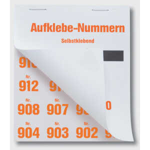 Gewinnaufklebenummer 1501-2000 401501 schwarz