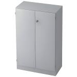Hammerbacher Schrank - 3OH, Sockelblende SG, Grau/Grau