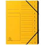 Exacompta EXACOMPTA Ordnungsmappe - 12 Fächer, A4, Karton, gelb