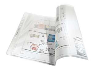 Prospekthülle Premium mit Einreißschutz A3 quer PP genarbt farblos
