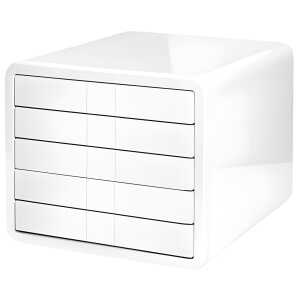 HAN Schubladenbox i-Box - A4/C4, 5 geschlossene Schubladen, weiß