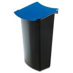 HAN Abfalleinsatz MONDO mit Deckel, 3 Liter, schwarz-blau
