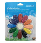 Wachsmalsteine Tropfen 12ST DONAU 5220100-99 Blisterkarte