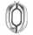 Folienballon Zahl 0 silber 2798001 / 9906285 86cm