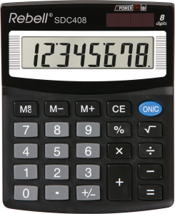 Tischrechner schwarz REBELL RE-SDC408 BX