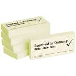 BIZSTIX Haftnotizen "Bescheid in Ordnung" - 75 x 35 mm, 5x 100 Blatt