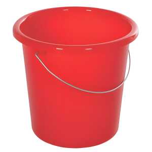Eimer - Plastik, rund, 10 Liter, rot