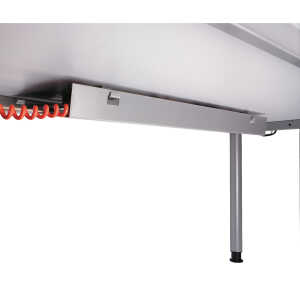 Hammerbacher Kabelwanne - 90 cm, abklappbar, Grau
