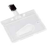 Q-Connect Ausweishülle mit Clip - 85 x 54 mm Hartplastik transp 10 Stk