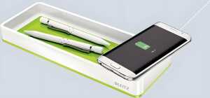 LEITZ Federschale WOW weiß/grün metallic 53651054 Duo Colour