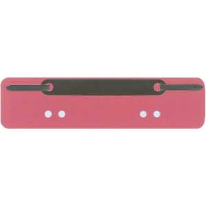 Q-Connect Heftstreifen aus Karton, kurz - rot, 25 Stück