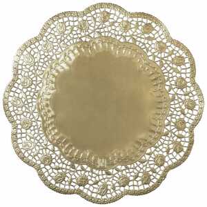 DEMMLER Spitzenpapier Rose gold 36cm 4St rund