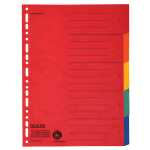 Zahlenregister - 1-5, Karton farbig, A4, 5 Farben,...