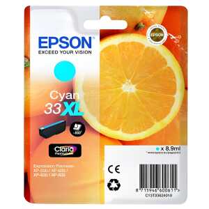 Inkjetpatrone Nr. 33XL cyan EPSON C13T33624012