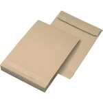 Faltentaschen B4, ohne Fenster, 40 mm-Falte 140 g/qm, braun, 100 Stück