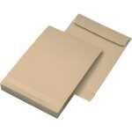 Faltentaschen B4, ohne Fenster, 40 mm-Falte 140 g/qm, braun, 100 Stück