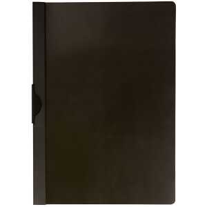 Q-Connect Klemmmappe - schwarz, Fassungsvermögen bis 30 Blatt