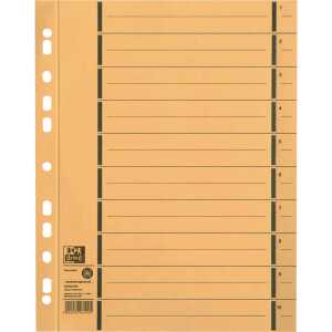 Elba Trennblätter mit Perforation - A4 Überbreite, gelb, 100 Stück