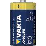 Varta Batterien LONGLIFE - Mono/LR20/D, 1,5 V, 4er Pack