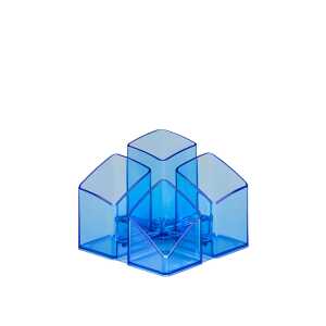 HAN Schreibtisch-Köcher SCALA - 4 Fächern, transparent-blau