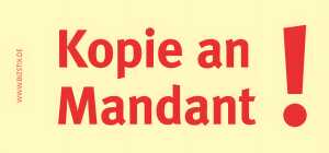 BIZSTIX Haftnotizen "Kopie an Mandant" - 75 x 35 mm, 5x 100 Blatt