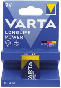 VARTA Batterie 9 Volt Block Longlife Power