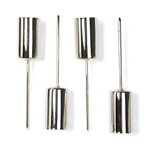 Adventskerzenhalter Stabkerze 4ST silber 10861 2,3x11cm