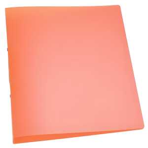 Ringbuch transparent - A4, 2-Ring, Ring-Ø 25 mm, orange-transparent