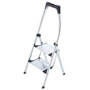 HAILO LivingStep Comfort plus 2 Stufen, Klapptritt mit Soft-Grip Sohle