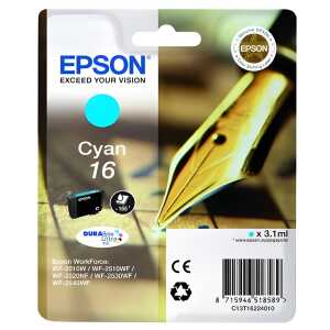 Epson Tintenpatrone Originalzubehör 16 ca. 165 Seiten cyan 3,1ml