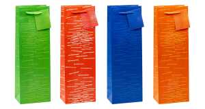 TSI Geschenktüte Flasche 36x12x8 cm LAURA