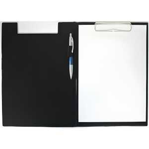 Q-Connect Klemmmappe mit Folienüberzug - schwarz
