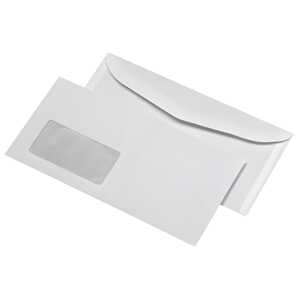 Kuvertierumschläge mit Fenster (114x229 mm), 75 g/qm, 1.000 Stück