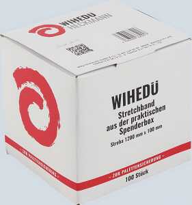 Wihedü Stretchband in Box - 10 x 120 cm, Folie transprent, 100 Stück