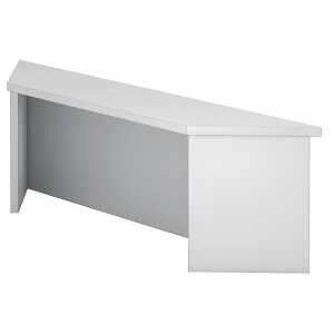 Hammerbacher Thekenaufsatz für Eckwinkel - 113 cm, 1OH, Grau