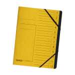 Falken Ordnungsmappe f.A4 Karton 1-12 gelb, 12...