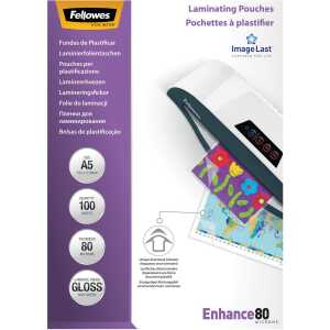 Fellowes Laminierfolie Enhance - A5, glänzend, 80 mym, 100 Stück