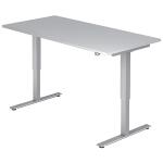 Sitz-Steh-Schreibtisch mit T-Fuß - 160 x 72-119 x...