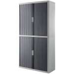Rollladenschrank easyOffice 2-Meter Schrank 4 Fachböden grau/anthrazit