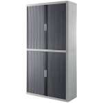 Rollladenschrank easyOffice 2-Meter Schrank 4 Fachböden grau/anthrazit