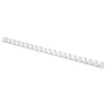 Q-Connect Plastik-Binderücken, 10 mm, für 65 Blatt, weiß, 100 Stück