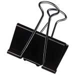 Foldback-Klammern - 41 mm, Klemmvolumen 19 mm, schwarz,...