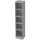 Hammerbacher Regal - schmal, 5OH, 40,6 cm breit, Sockelblende, Grau