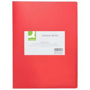 Q-Connect Sichtbuch - 10 Hüllen, Einband PP, 450 mym, rot