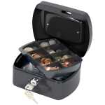 Q-Connect Geldkassette - 155 x 120 x 75 mm, schwarz