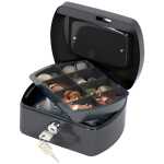 Q-Connect Geldkassette - 155 x 120 x 75 mm, schwarz