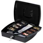 Q-Connect Geldkassette - 325 x 235 x 85 mm, schwarz