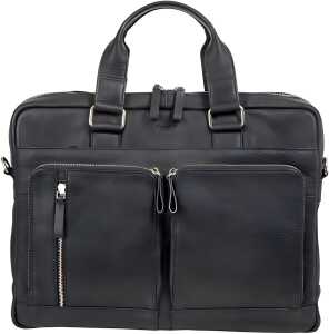 Aktentasche Leder schwarz ALASSIO 47032 31x42x15cm
